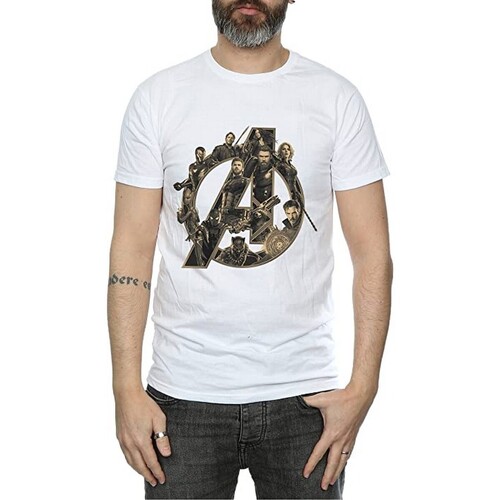 Abbigliamento Uomo T-shirts a maniche lunghe Avengers Infinity War BI562 Bianco