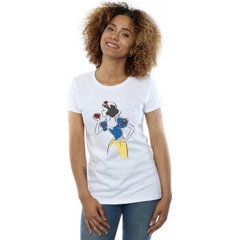 Abbigliamento Donna T-shirts a maniche lunghe Snow White And The Seven Dwarfs BI563 Bianco
