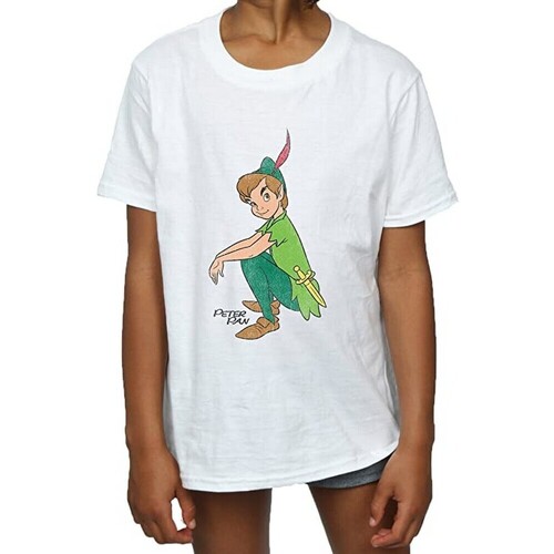 Abbigliamento Bambina T-shirts a maniche lunghe Peter Pan Classic Bianco