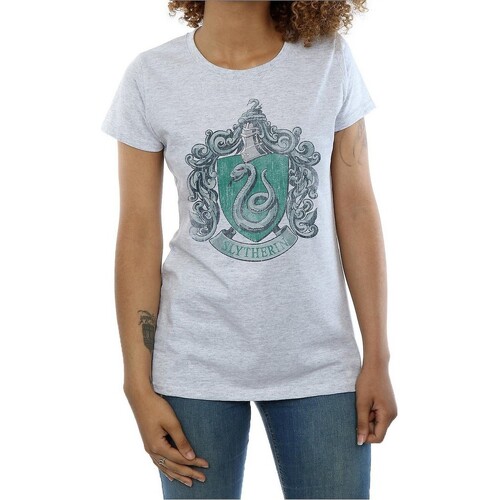 Abbigliamento Donna T-shirts a maniche lunghe Harry Potter BI753 Grigio
