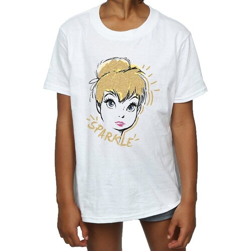 Abbigliamento Bambina T-shirts a maniche lunghe Tinkerbell Sparkle Bianco
