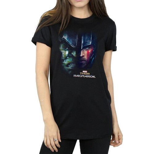 Abbigliamento Donna T-shirts a maniche lunghe Thor: Ragnarok BI788 Nero