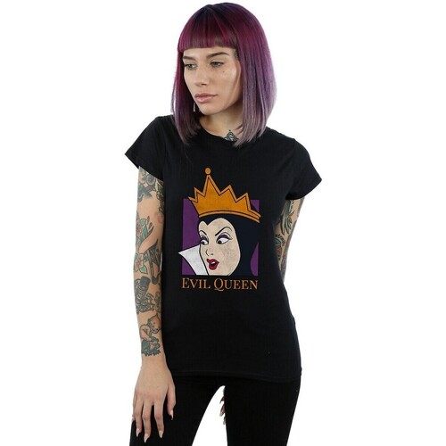 Abbigliamento Donna T-shirts a maniche lunghe Snow White And The Seven Dwarfs BI814 Nero