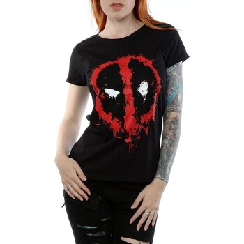 Abbigliamento Donna T-shirts a maniche lunghe Deadpool BI817 Nero