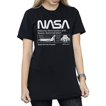 Abbigliamento Donna T-shirts a maniche lunghe Nasa Space Shuttle Nero