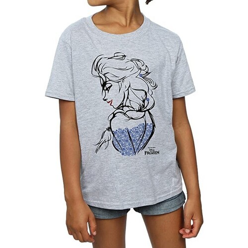Abbigliamento Bambina T-shirts a maniche lunghe Disney BI875 Grigio