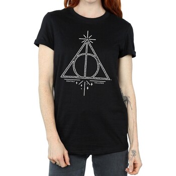 Abbigliamento Donna T-shirts a maniche lunghe Harry Potter BI877 Nero