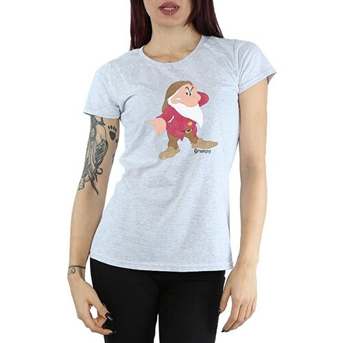 Abbigliamento Donna T-shirts a maniche lunghe Snow White And The Seven Dwarfs Classic Grigio