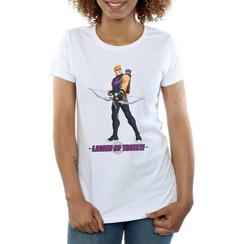 Abbigliamento Donna T-shirts a maniche lunghe Hawkeye Locked On Target Bianco