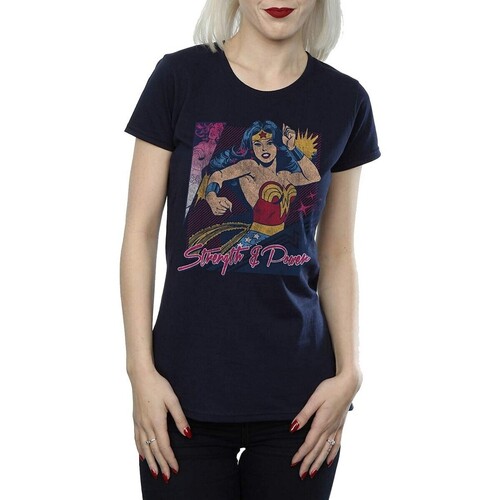 Abbigliamento Donna T-shirts a maniche lunghe Dessins Animés Strength And Power Blu