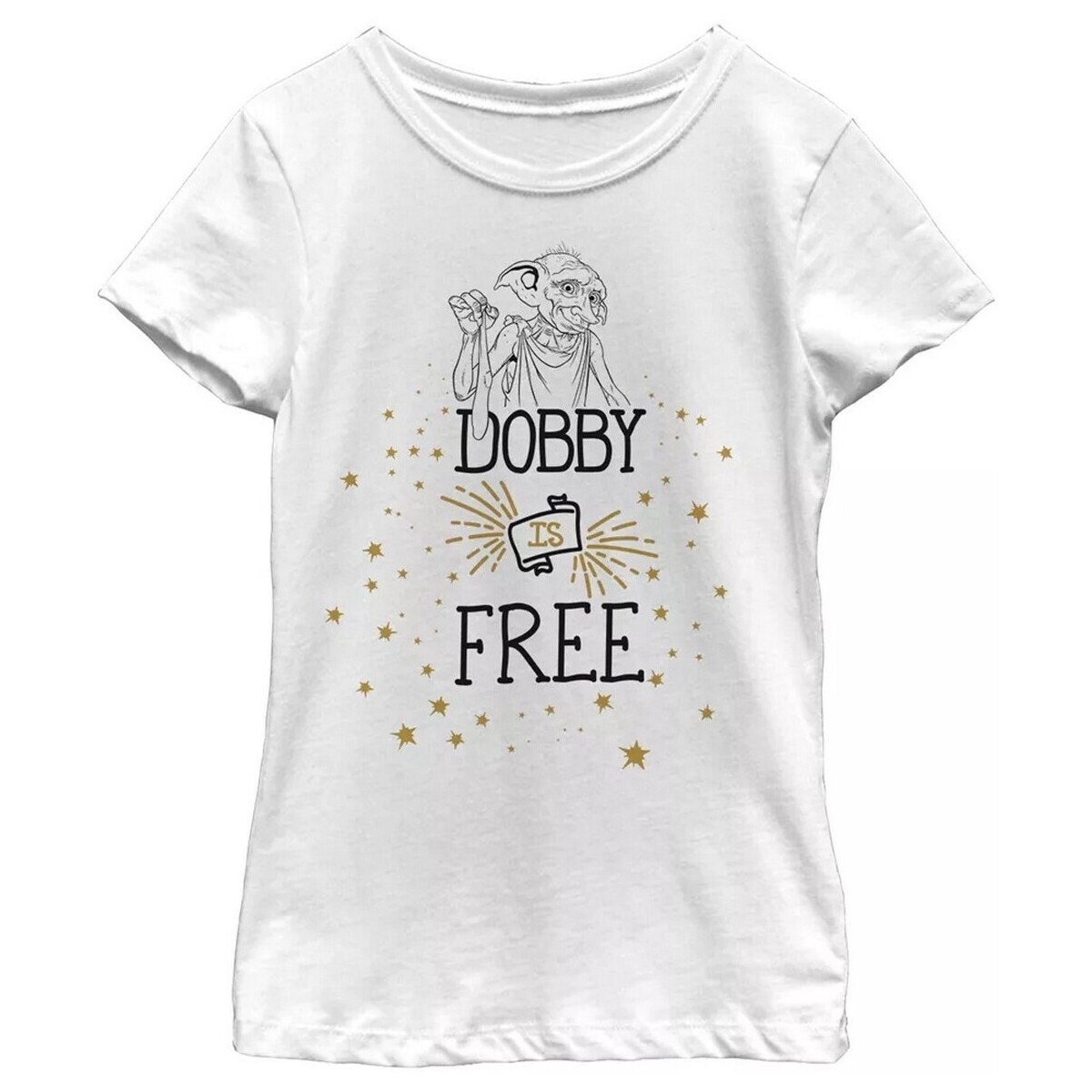 Abbigliamento Bambina T-shirts a maniche lunghe Harry Potter Dobby Is Free Bianco