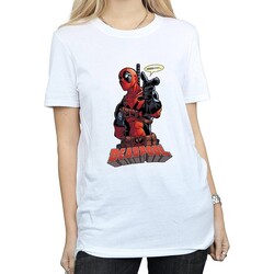 Abbigliamento Donna T-shirts a maniche lunghe Deadpool Hey You Bianco