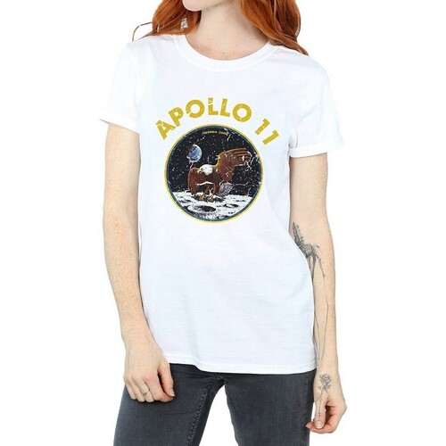 Abbigliamento Donna T-shirts a maniche lunghe Nasa Classic Apollo 11 Bianco