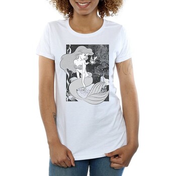 Abbigliamento Donna T-shirts a maniche lunghe The Little Mermaid BI959 Bianco