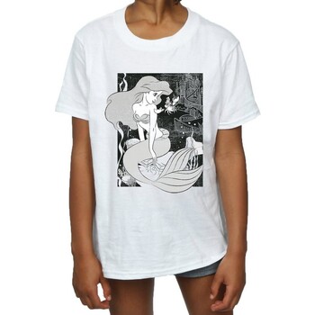 Abbigliamento Bambina T-shirts a maniche lunghe The Little Mermaid BI961 Bianco