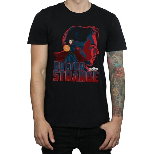 Abbigliamento Uomo T-shirts a maniche lunghe Avengers Infinity War BI997 Nero