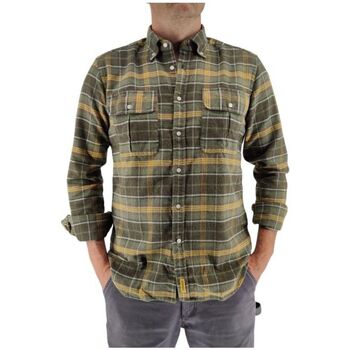 Abbigliamento Uomo Camicie maniche lunghe Bd Baggies Camicia Bradford Flanella Uomo Green/Yellow Verde