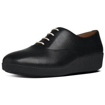 FitFlop F-POP TM OXFORD All Black Leather Nero