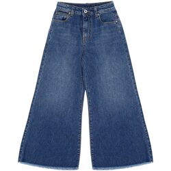 Abbigliamento Bambina Jeans Dixie PANTALONE ZIP DENIM GAMBA OVER Blu