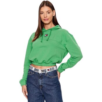 Abbigliamento Donna Felpe Tommy Jeans TJW ELASTICATED XS BADGE HOODIE Verde
