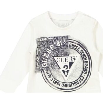 Abbigliamento Bambino T-shirts a maniche lunghe Guess LS T-SHIRT Bianco