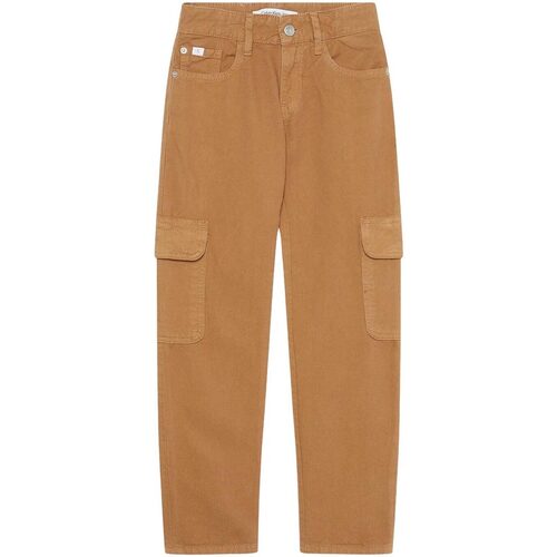 Abbigliamento Bambino Pantaloni Calvin Klein Jeans UTILITY REGULAR BROWN CANVAS Beige