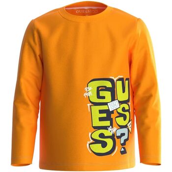 Abbigliamento Bambino T-shirts a maniche lunghe Guess LS T-SHIRT Arancio