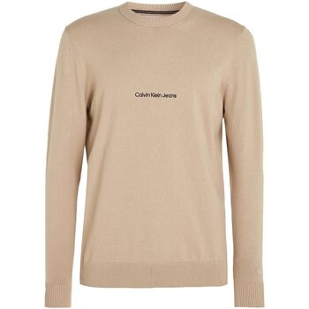 Abbigliamento Uomo T-shirts a maniche lunghe Calvin Klein Jeans INSTITUTIONAL ESSENTIAL SWEATER Marrone