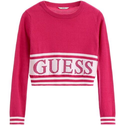 Abbigliamento Bambina T-shirts a maniche lunghe Guess LS SWEATER Rosa