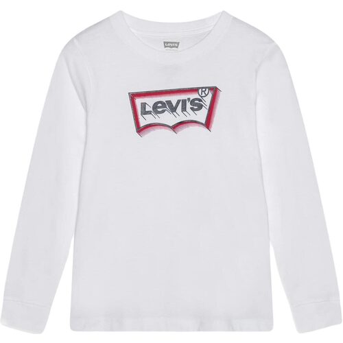 Abbigliamento Bambino T-shirts a maniche lunghe Levi's LVB GLOW EFFECT LS BATWING Bianco