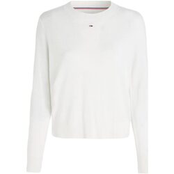 Abbigliamento Donna T-shirts a maniche lunghe Tommy Jeans TJW ESSENTIAL CREW NECK SWEATER Bianco