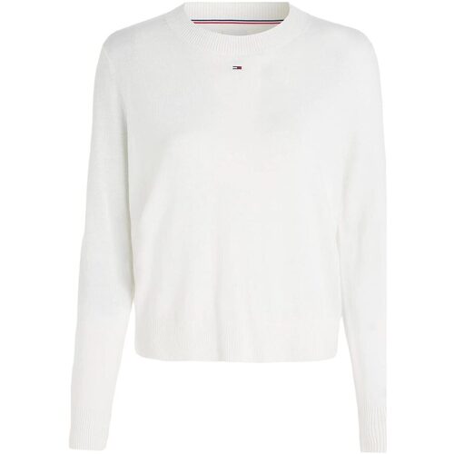 Abbigliamento Donna T-shirts a maniche lunghe Tommy Jeans TJW ESSENTIAL CREW NECK SWEATER Bianco