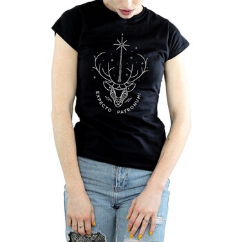Abbigliamento Donna T-shirts a maniche lunghe Harry Potter Expecto Patronum Nero