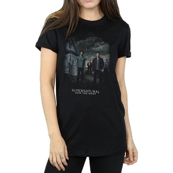 Abbigliamento Donna T-shirts a maniche lunghe Supernatural Join The Hunt Nero