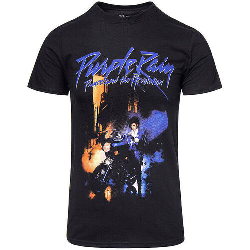 Abbigliamento T-shirts a maniche lunghe Prince Purple Rain Nero