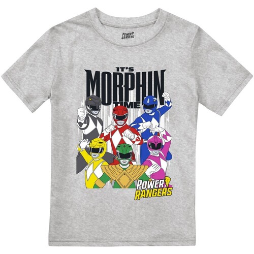 Abbigliamento Bambino T-shirts a maniche lunghe Dessins Animés It's Morphin Time Grigio