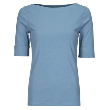 Abbigliamento Donna T-shirt maniche corte Lauren Ralph Lauren JUDY-ELBOW SLEEVE-KNIT Blu