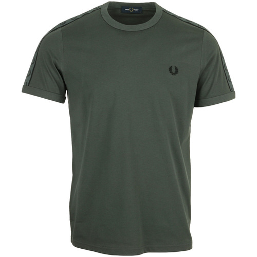 Abbigliamento Uomo T-shirt maniche corte Fred Perry Contrast Tape Ringer T-Shirt Verde