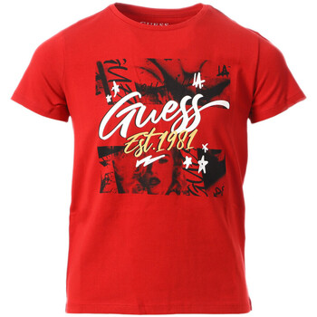 Abbigliamento Bambino T-shirt & Polo Guess G-J3BI00J1314 Rosso