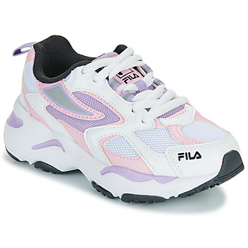 Scarpe Bambina Sneakers basse Fila CR-CW02 RAY TRACER KIDS Bianco / Viola / Rosa