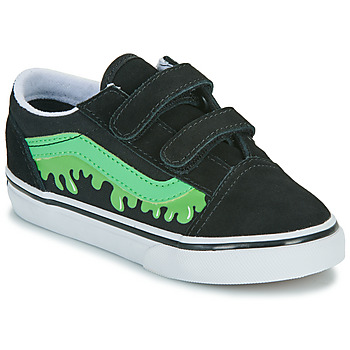 Scarpe Unisex bambino Sneakers basse Vans Old Skool V GLOW SLIME BLACK/GREEN Nero / Verde