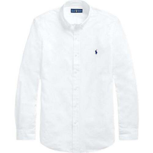 Abbigliamento Uomo Camicie maniche lunghe Ralph Lauren SKU_253651_1412670 Bianco