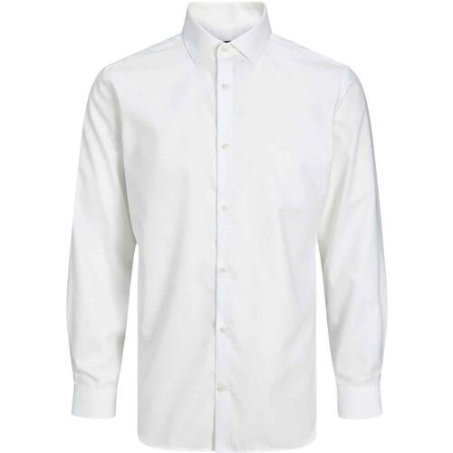 Abbigliamento Uomo Camicie maniche lunghe Jack & Jones  Bianco