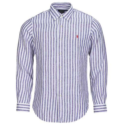 Abbigliamento Uomo Camicie maniche lunghe Polo Ralph Lauren CHEMISE COUPE DROITE EN LIN Multicolore