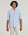 Abbigliamento Uomo Camicie maniche lunghe Polo Ralph Lauren CHEMISE AJUSTEE COL BOUTONNE EN OXFORD MESH PIQUE Blu / Bianco