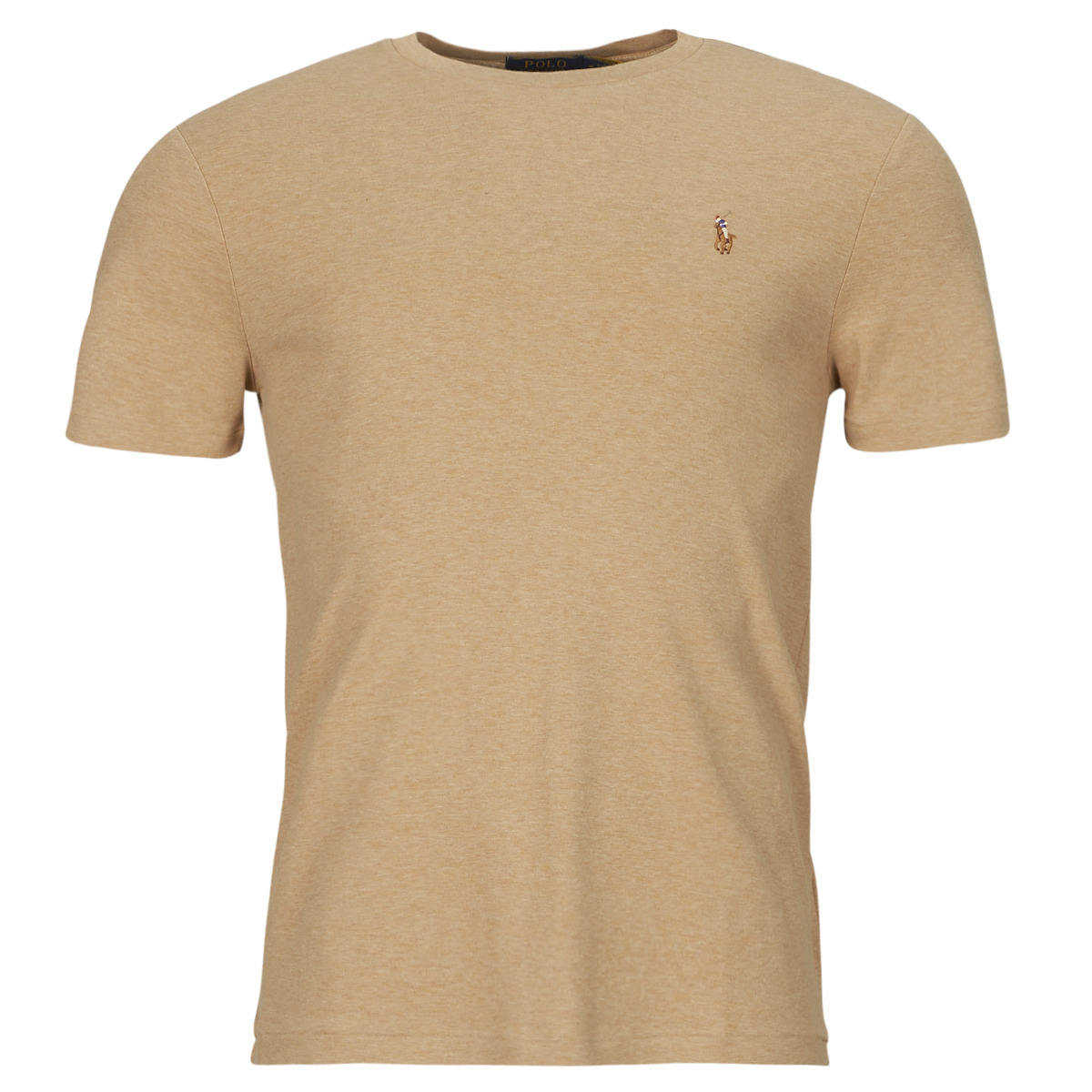 Abbigliamento Uomo T-shirt maniche corte Polo Ralph Lauren T-SHIRT AJUSTE COL ROND EN PIMA COTON Beige