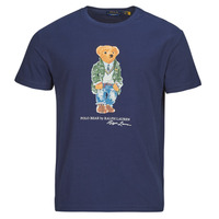 Abbigliamento Uomo T-shirt maniche corte Polo Ralph Lauren T-SHIRT POLO BEAR AJUSTE EN COTON Marine