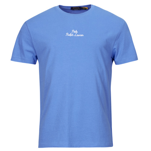 Abbigliamento Uomo T-shirt maniche corte Polo Ralph Lauren T-SHIRT AJUSTE EN COTON POLO RALPH LAUREN CENTER Blu