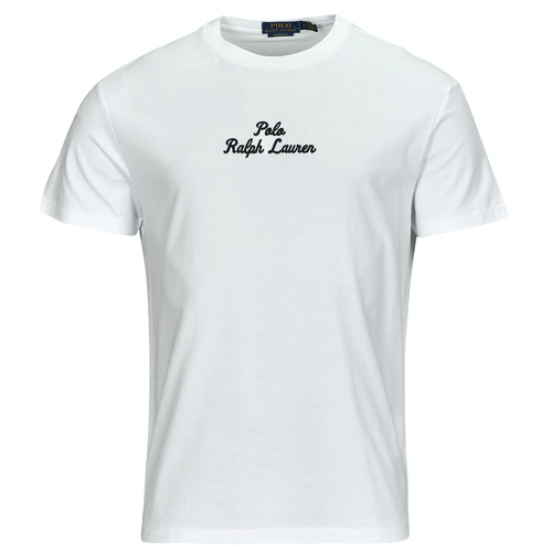 Abbigliamento Uomo T-shirt maniche corte Polo Ralph Lauren T-SHIRT AJUSTE EN COTON POLO RALPH LAUREN CENTER Bianco