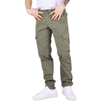 Abbigliamento Uomo Jeans 40weft Pantalone Cargo Aiko Verde Militare Verde